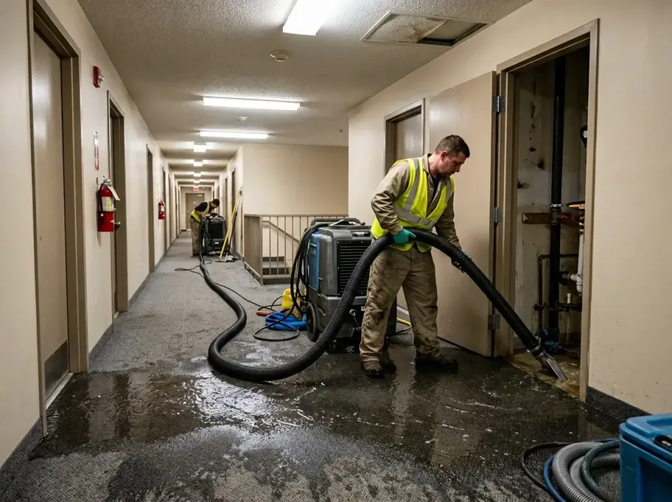 multi-unit-apartment-hallway-f-005 — frequently asked questions, Emergency Burst Pipe Water Extraction & Removal in Merrydal…